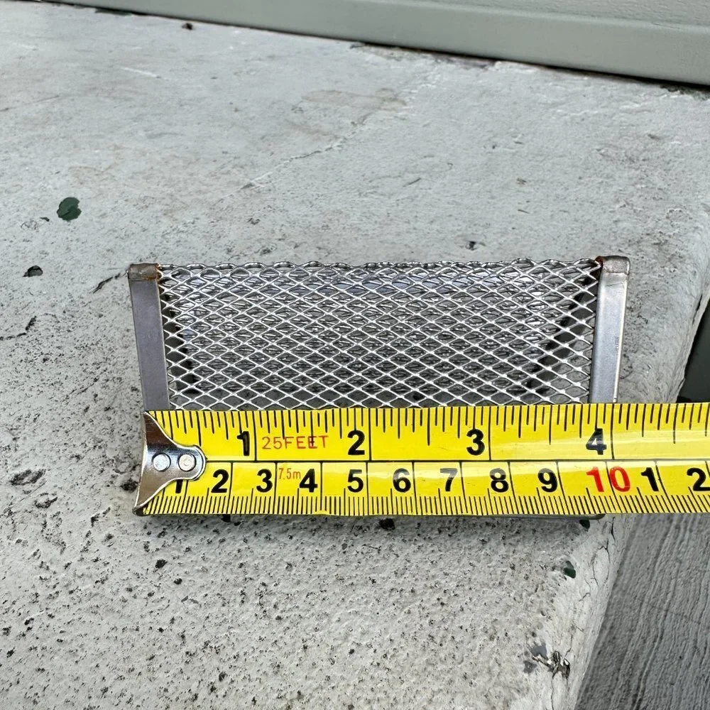 Silver Steel Mesh Business Card Holder